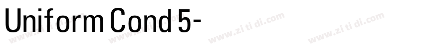Uniform Cond 5字体转换